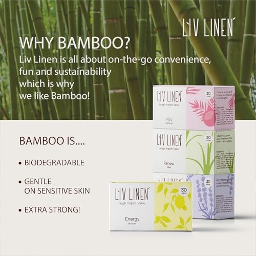 Image of Bamboo Deodorant Wipes - 30 count - Individually Packaged - Aromatherapy Scent (Lavender)