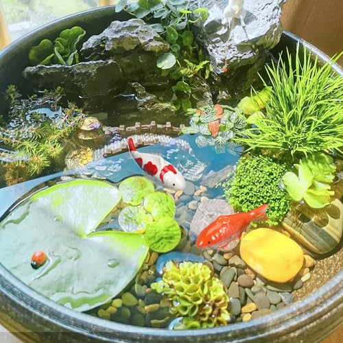 Image of Floating Fish Ceramic Koi Fish for Pond Fountain Garden Decor (4)