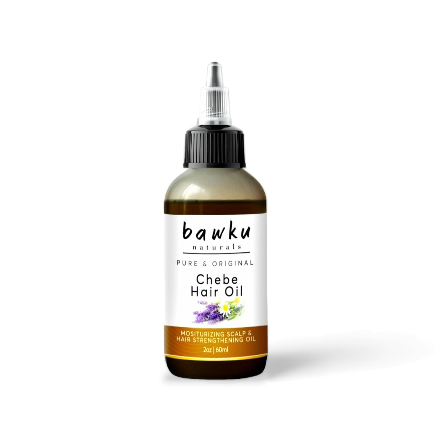 Chebe Hair Oil with Castor, Olive, Lavender and Chamomile - For Dry, Damaged Hair and Itchy Scalp