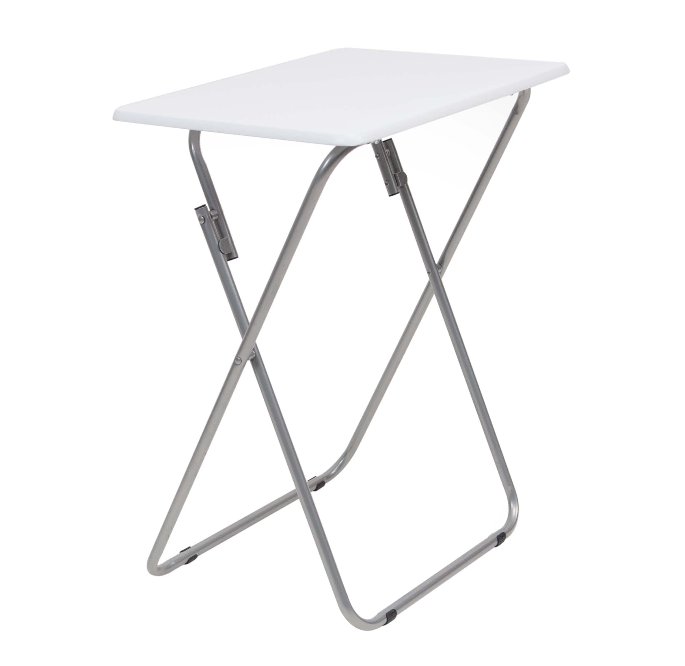 thesecrethome.es - Mesa Plegable Portátil de Madera - Mesita Multifuncional Rectangular - Mesa Auxiliar para Terraza, Balcón, Camping o Jardín 48 x 38 x 66 CM (White)