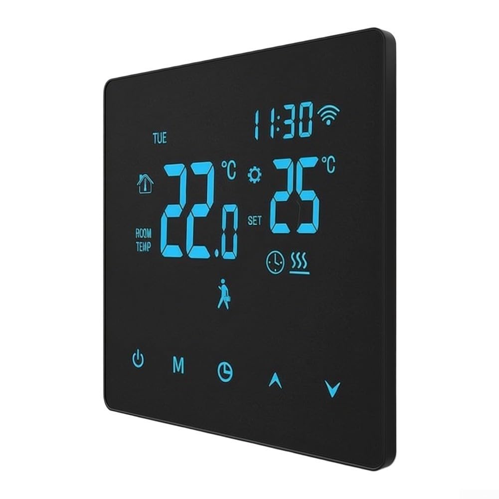 Termostato para inteligente WiFi para zigbee Calefacción - Mando Voz para alexa Assistant 5 a 90 Grados 3200W Digital para habitación Baño(3A)