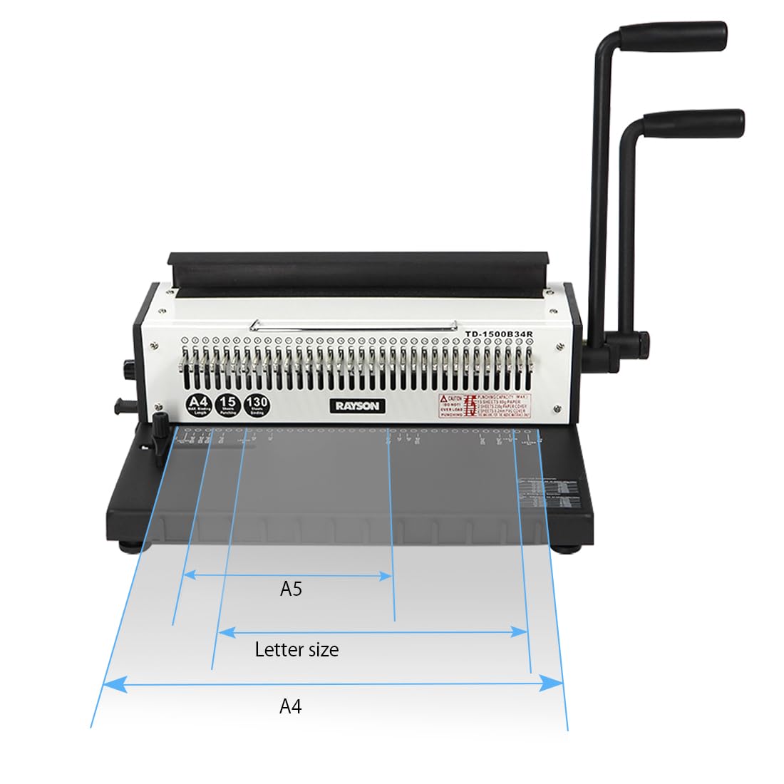 Lot De 100 Reliures Métalliques 40 Feuilles - Pas 3:1, 7,9 Mm, 34 Boucles, Format A4, Bleu - RAYSON