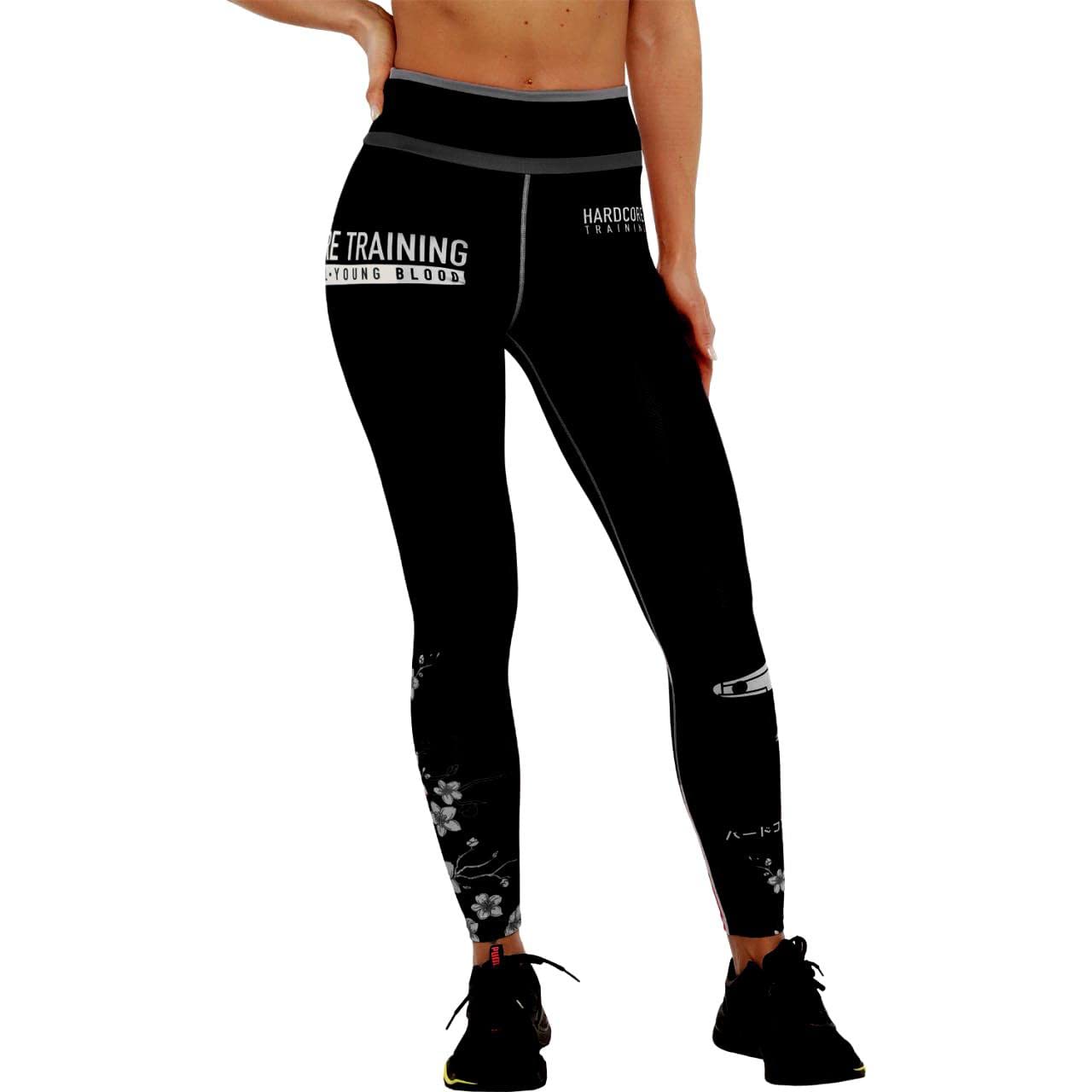 Hardcore Training Leggings Women Legginsy Kobiety Spodnie Kompresyjne Damskie Siłownia Fitness Joga (DE/NL/SE/PL, Alfa, XL, Regularny, Regularny, czarny)