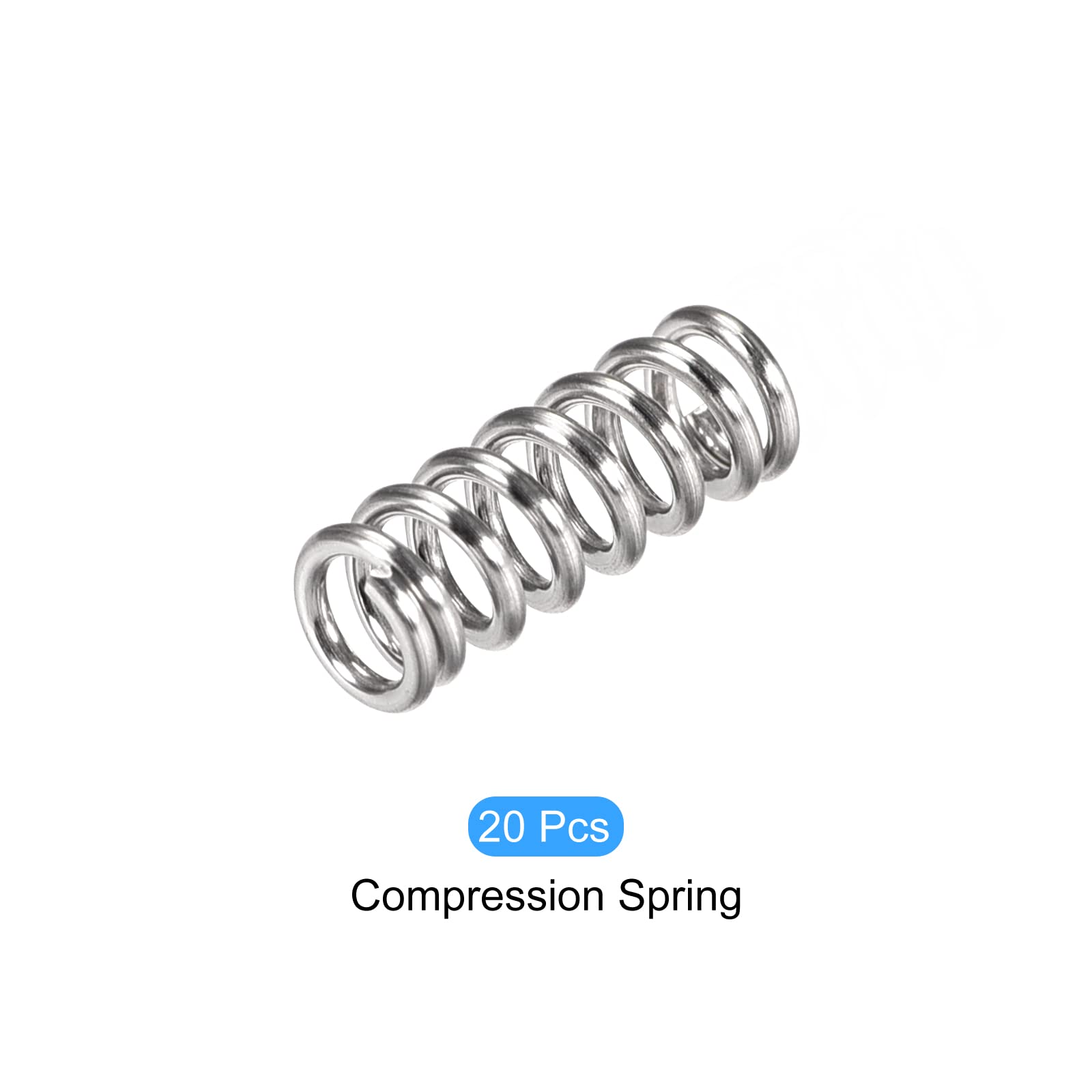 METALLIXITY Compression Springs (1x6mm OD,15mm Free Length) 20Pcs