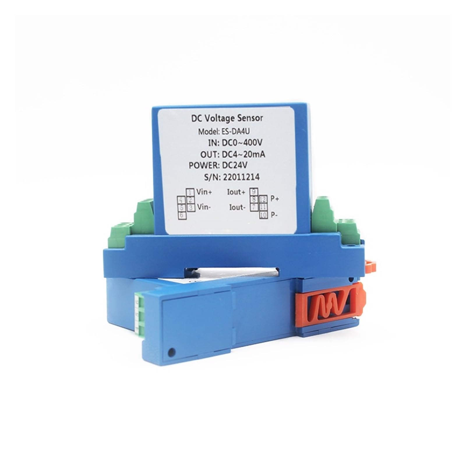 LDHJBNAC DC 0-1000V Voltage Transducer RS485 Output Transmitter Detector 4-20mA Analog Output 35mm Standard Rail High Voltage Sensor(DC0-380V Input,0-5V Output_DC12V PWR)