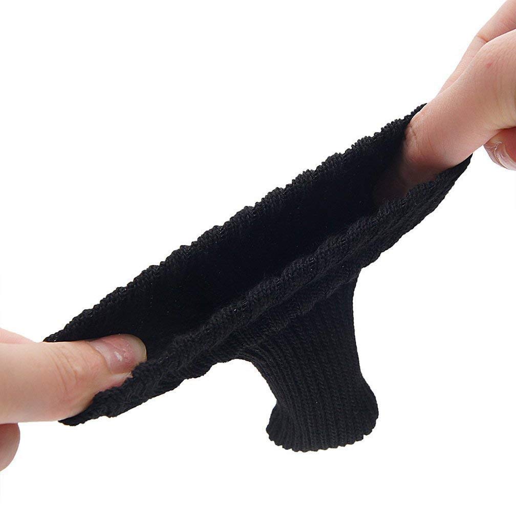 TEKEFT 20PCS Chair Leg Socks Furniture Leg Feet Wood Floor Protectors Set Cross Knitted Black — view 4