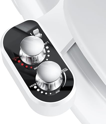 Accesorio de bidé frío y caliente para inodoro, accesorio de bidé ultrafino para agua tibia, presión ajustable no eléctrica, rociador de