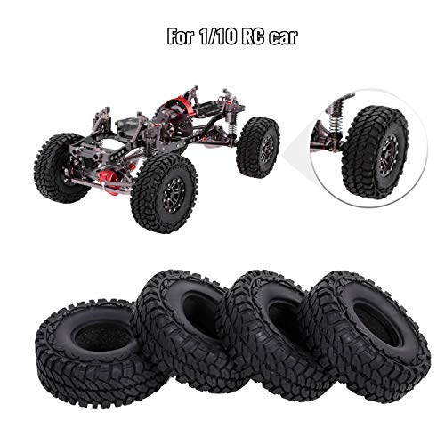 OWSOO 4 PCS 110 mm 1.9 pol. Pneus de borracha para rodas para 1:10 RC Rock Crawler Compatível com Ax