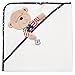 Fehn 078510 Kapuzenbadetuch Teddy – Bade-Poncho aus Baumwolle mit Teddy Motiv für Babys und Kleinkinder ab 0+ Monaten – Maße: 80x80cm