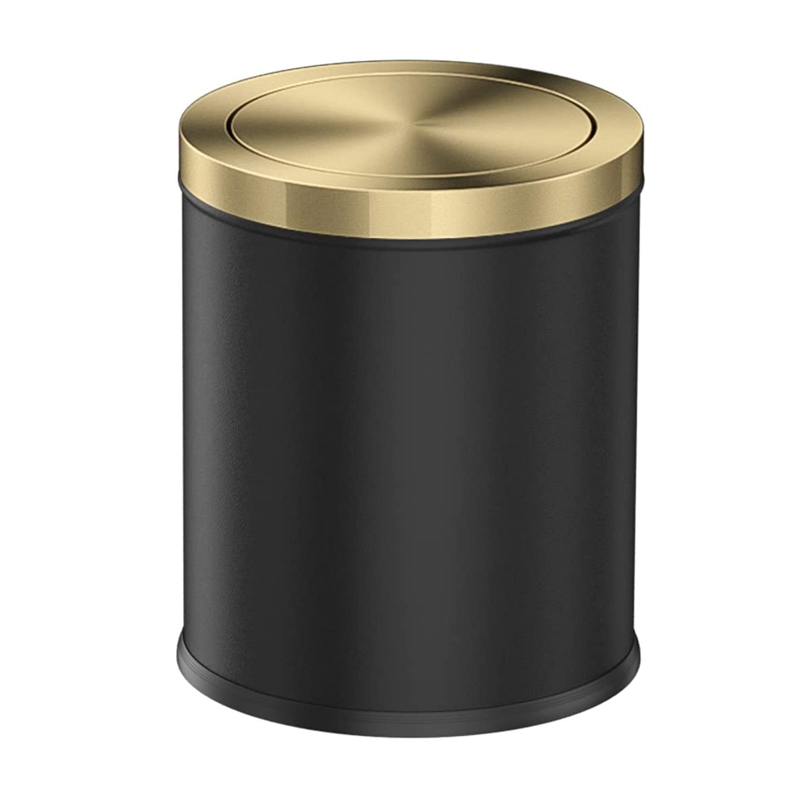 Trash Can With Lid, Garbage Can With Push Button, Narrow Modern Waste - View #3