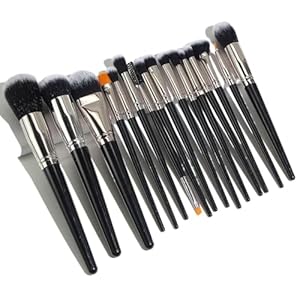 16 pieces of makeup brush set foundation make-up eye brush black full set of makeup brush beauty tools