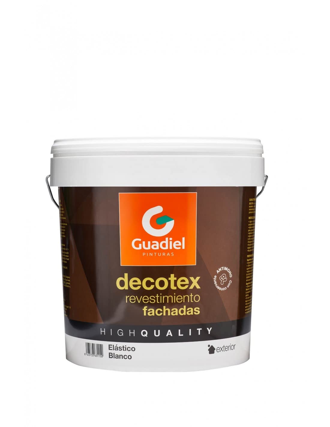 Guadiel Decotex - Pintura elástica para fachadas (4 L, impermeabilización antimoho, lisa, elástica)