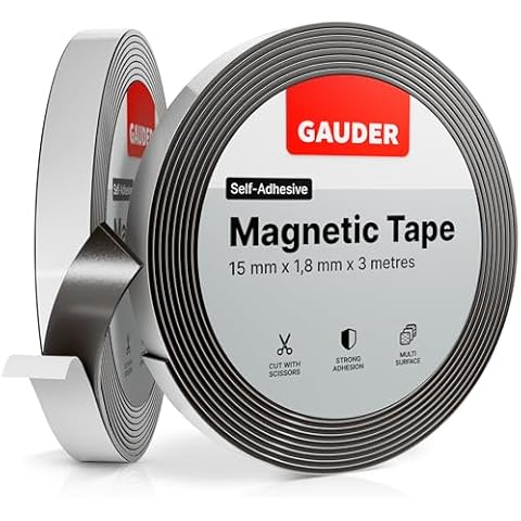 GAUDER Magnetic Tape with Adhesive Backing Cover