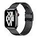 Produktbild AFEKYY Ersatz Armband Kompatibel mit Apple Watch Armband 44mm 42mm 45mm 40mm 38mm 41mm, Edelstahl Metallband Kompatibel mit Apple Watch Armband 7/6/5/4/3/2/1, SE.(42MM 44MM 45MM,Schwarz)
