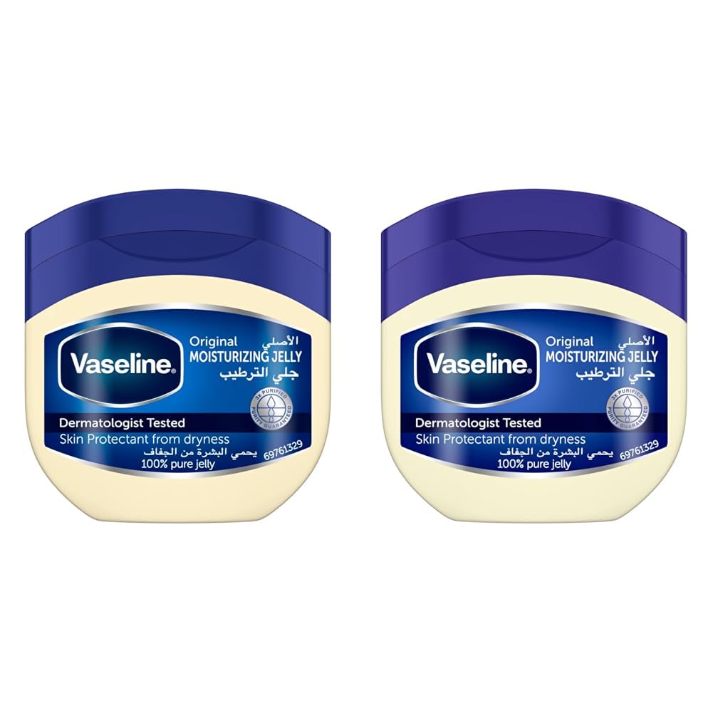 VASELINE Moisturizing Petroleum Jelly for dry skin, Original, to heal skin damage, 100ml (Pack of 2)