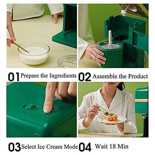 ZHJIUXING ST Italienische Eismaschine, tragbare Eismaschine 500 ml ohne Milchprodukte, Soft Serve Frozen Yoghurt… – Bild 3