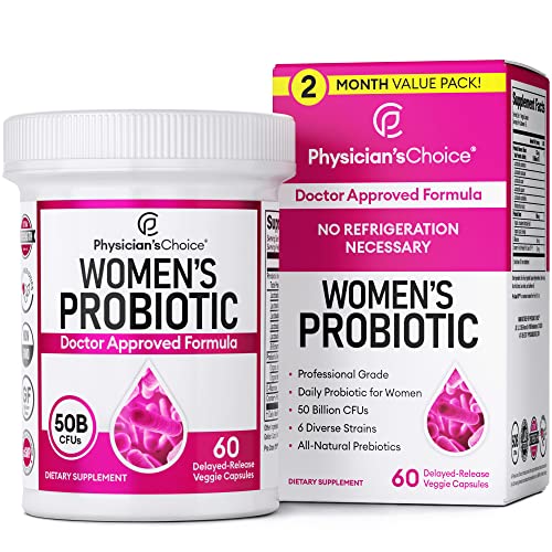 Prebiotics & Probiotics for Women - Science Backed ProCran - Organic Prebiotics, 50 Billion CFU, D-Mannose & Cranberry for Digestive, Immune, Feminine Health, Soy & Dairy Free, 60 Vegan Capsules