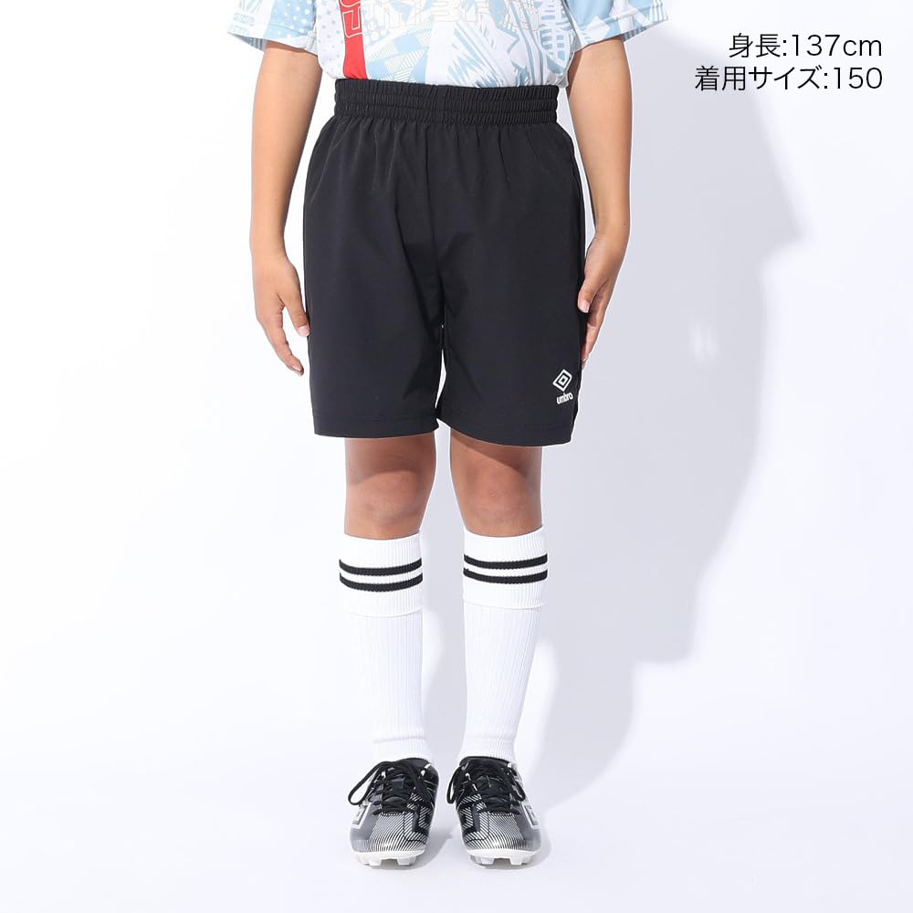 [アンブロ] ジュニア キッズ プラクティスパンツ ハーフパンツ サッカー フットサル ゲームパンツ 吸汗速乾 ストレッチ 男女兼用 子供 シンプル ワンポイント - 2