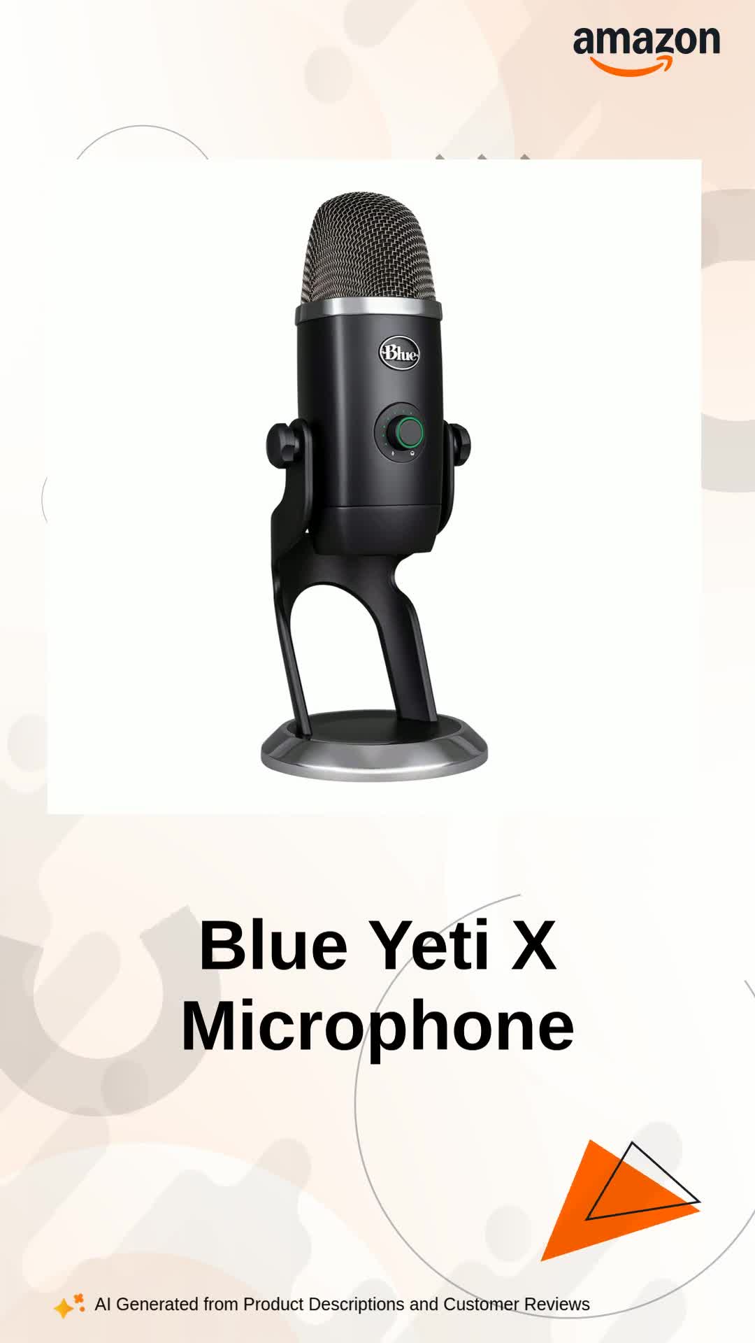 Blue Yeti X Professional Condenser USB Microphone for Recording