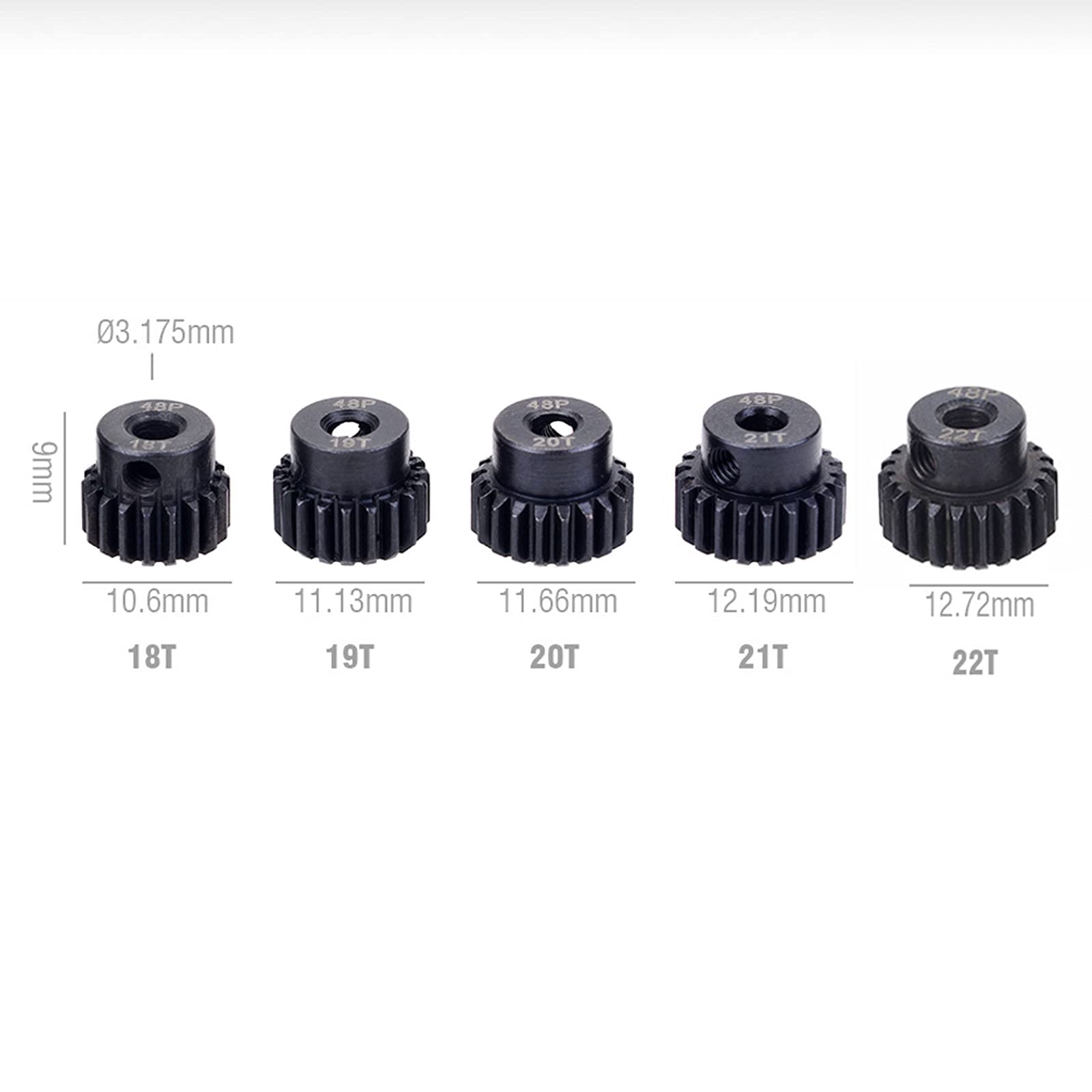 Amazon | AMOGOT メタルスチール 48P ピニオンギア 18T 19T 20T