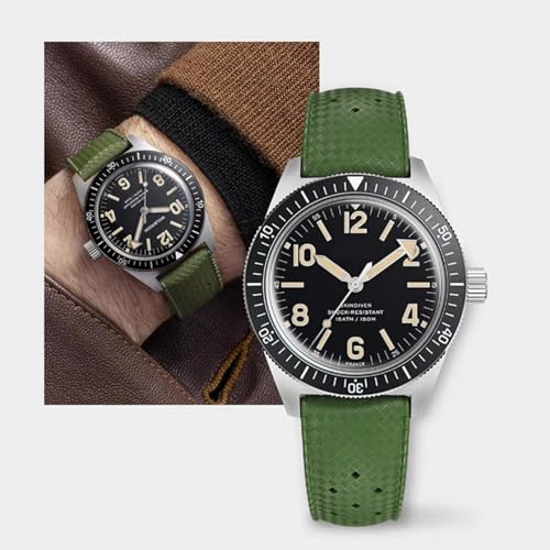 Image of FKM Rubber Watch Bands Tropical Style Quick Release Fluororubber Watch Strap 18mm 20mm 22mm Universal Soft Breathable Durable Sporty FKM Rubber Replacement Band Strap for Men Women