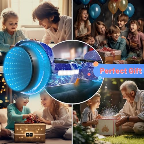 Image of SIMATE Scooter, Colorful LED Light-Up Wheels, Bluetooth Speakers and APP, Dual 250W Motors, 8.5 mph Max Speed & 8.5 Miles Max Range, Gifts for Kids Adults Girls Boys