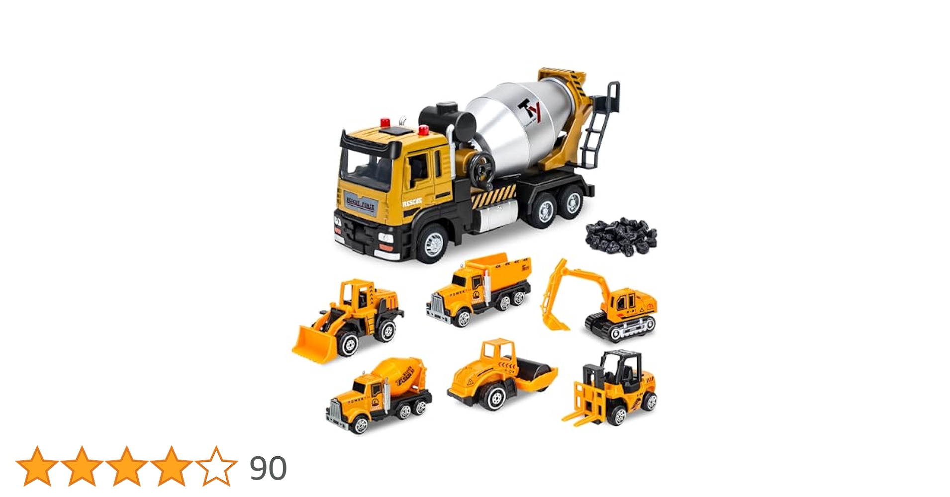 Amazon.co.jp: 7点 ミニカー セット ミキサー車 ショベルカー