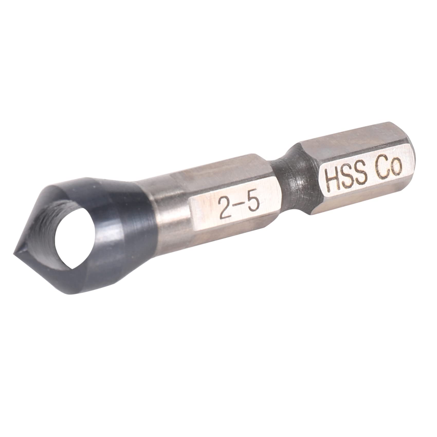 Hagsnec HRC89 TiAlN Coating 1/4Inch Hex Countersink Drill Bit HSS-Co M35 Cobalt Deburring Chamfer Drill Bit 2-5mm