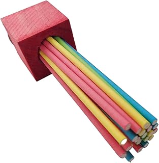 Chewable Paper Bird Toy Parrot Chewing Toys Enriching Bird Toys with Colorful Wooden Sticks for Cockatiel Conures