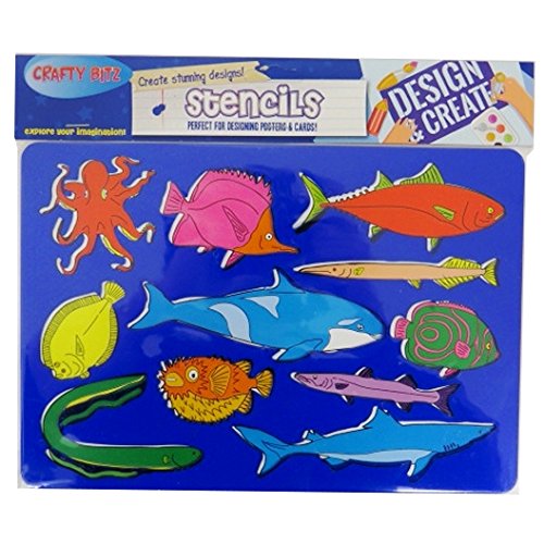 Children's Solid Stencil Pack - Sealife Animals, by Crafty Bitz