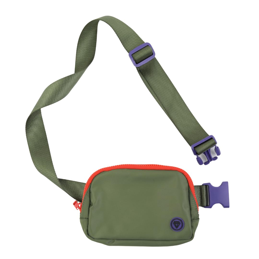 Rubina Anywhere Belt Bag | Crossbody Bag for Women | Unisex Hip Waist Pack for Hiking, Workout, Running, Traveling, Festivals | Chest Bag | Adjustable