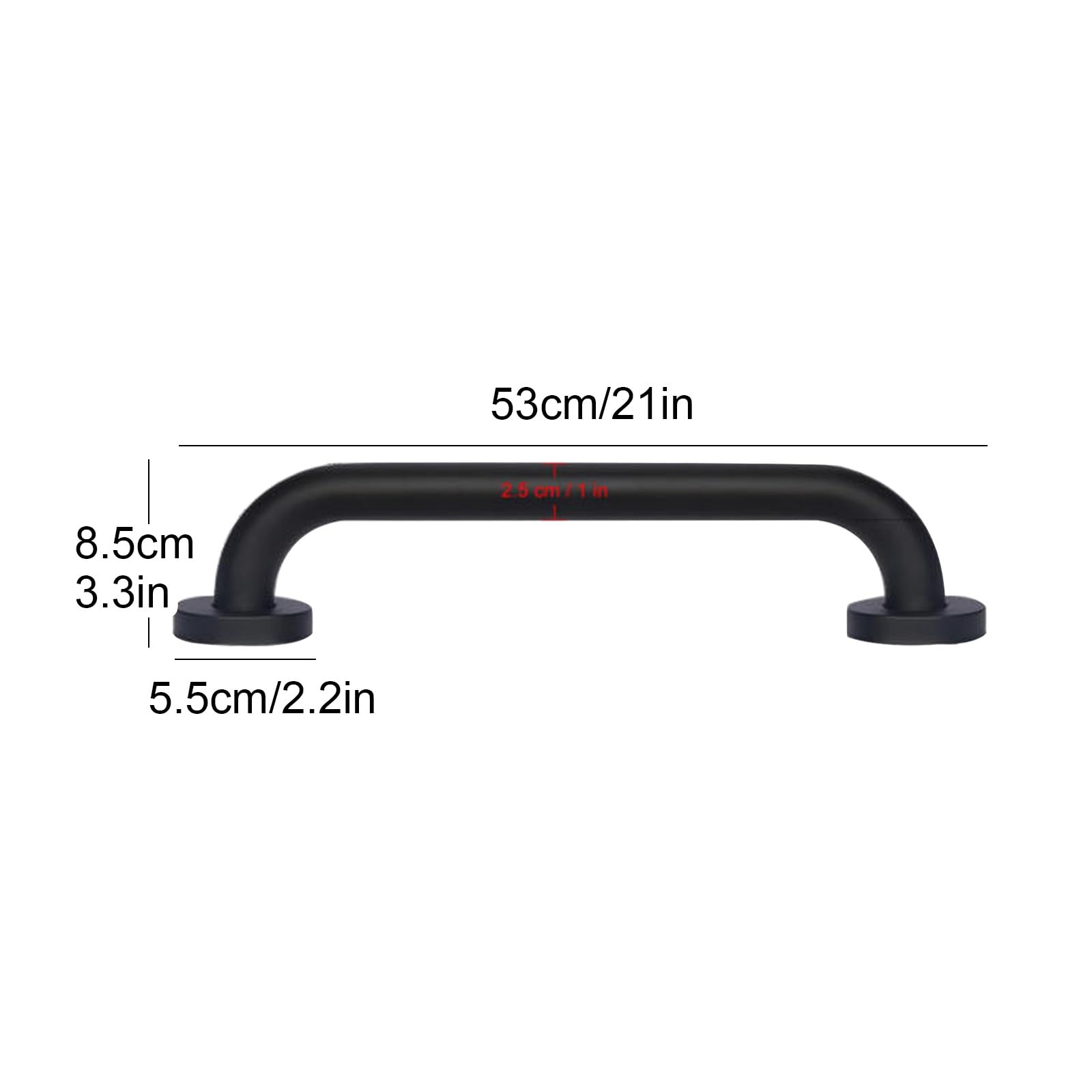 Barras de Apoyo para Ducha, Seguridad y Soporte, asideros de baño para Personas Mayores, Barra de Apoyo de Acero Inoxidable para baño, para Personas con discapacidad (53 cm/21 pulg