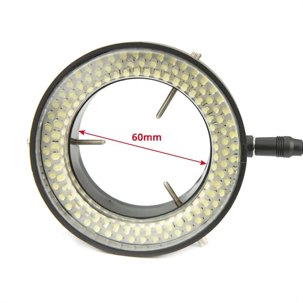 Mikroskopbeobachtung Mikroskopring-Lichtmikroskop-Lichtquelle 60 mm Innendurchmesser 14 4PCS LED Ringlampenhelligkeit verstellbar AC90V-240V(Yellow)