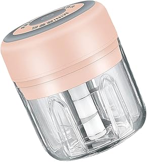 SOLUSTRE 250Ml Elektryczny Mini Czosnek Potezny Nacisnij Masher Maszynka Do Mielenia Mlynek Przenosny Maly Robot Kuchenny Do Pieprz Chili Warzywa Nakretki Dla Dzieci Zywnosci (Rózowy)