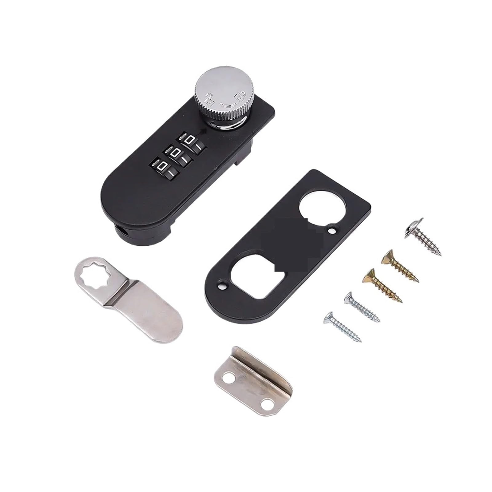 Cam Lock, Combination Password Drawer Lock Cabinet Locks Furniture Security Lock Mechanical Safety Suitable for Home Office(Single Lock-Alloy)