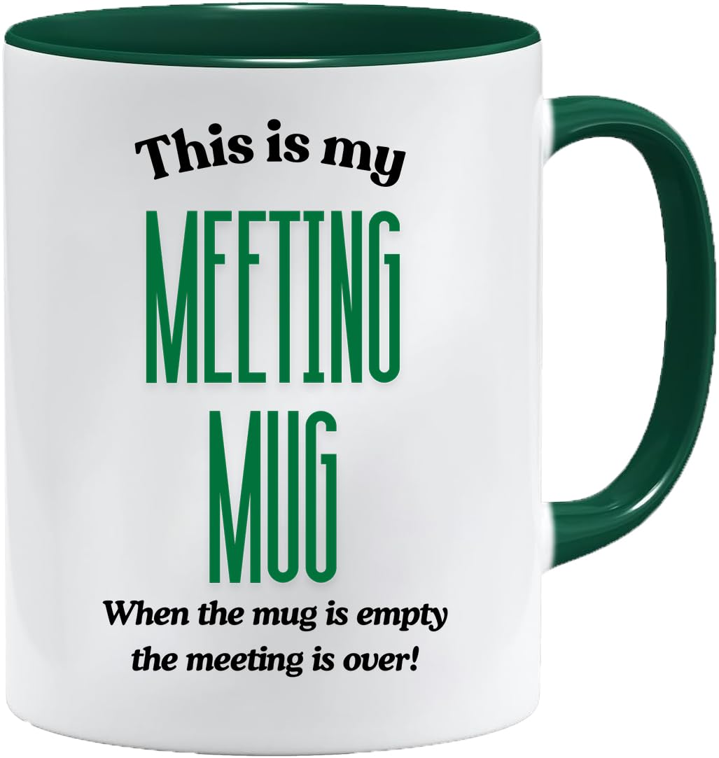 Acen Merchandise White This Is My Meeting Mug | Funny Office Coffee Mug For Work | Large Mug For Meetings | Novelty Mug For Work Colleagues