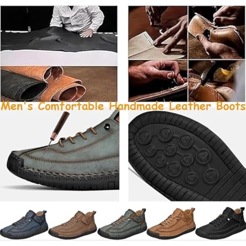 Beelovy Shoes for Men, EaseStep Leather Sneakers – Soft Comfort & Orthopedic Support, Mens Non-Slip Arch Support Waterproof Hiking Shoes2