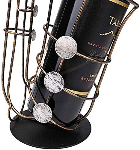 Soporte de vino de hierro forjado plegable miniatura 5