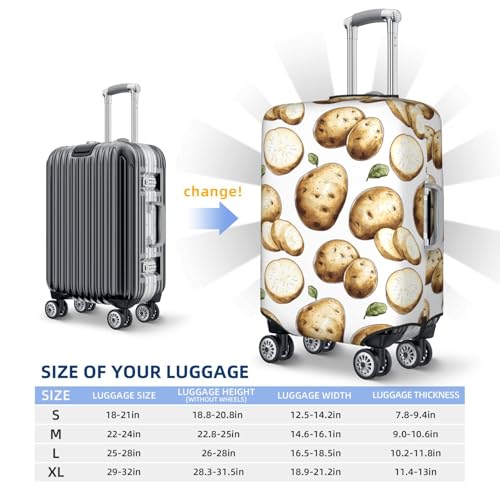 Luggage Cover Protector - Potato Leaves Print Suitcase Covers for Luggage Fit 25-28 Inch Suitcase2