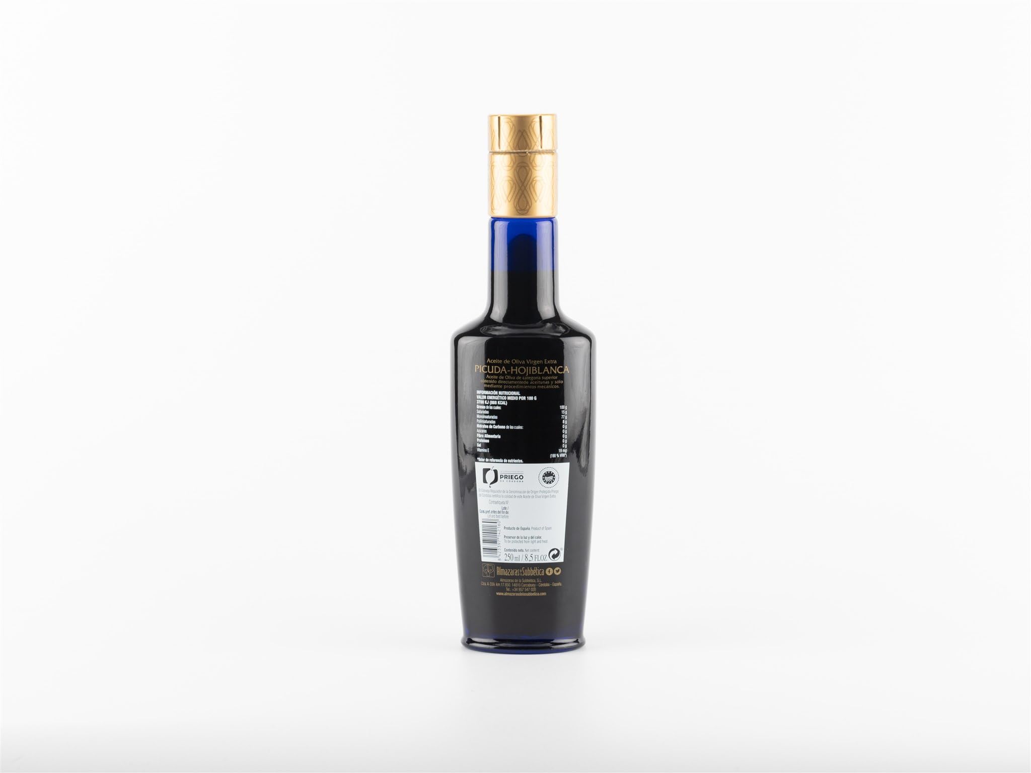 PARQUEOLIVA SERIE ORO Aceite de Oliva Virgen Extra 500 ml DOP Priego de Córdoba Sabor Intenso