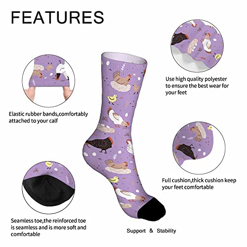 Image of Pehede Socks Mens Fun Dress Socks for Women Funny Novelty Crazy Design Socks