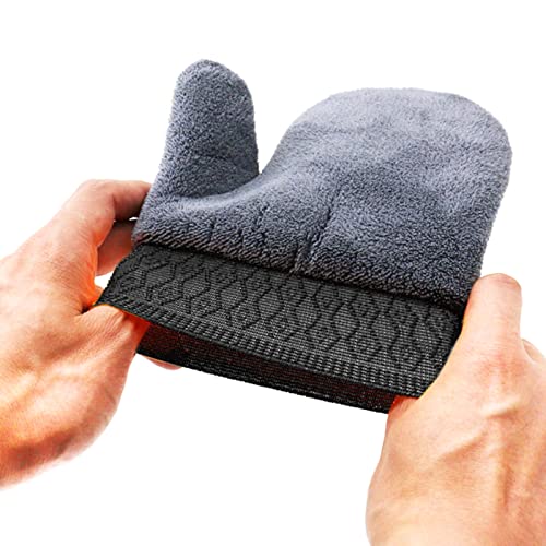 Montesy Auto-Waschhandschuh, Mikrofaser-Chenille, 24 x 20 cm, weicher Auto-Reinigungshandschuh, weiche Waschhandschuhe, Waschhandschuhe, 24 x 20 cm