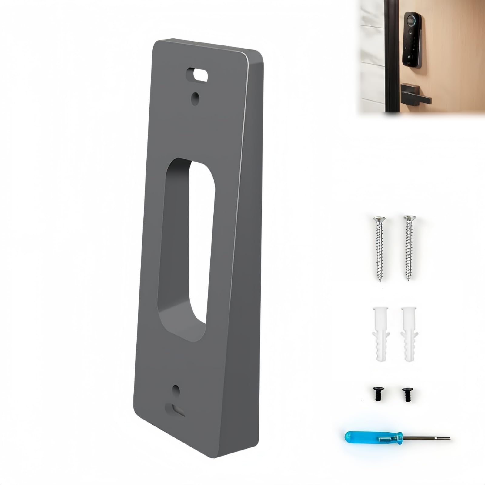Ring Doorbell Mount,Adjustable Video Doorbell Angle Mount Bracket,Smart Wedge Plate Bracket,Doorbell Angle Mount Compatible with Video Door/bell,Ring Door/bell Accessories(Up and Down Angle to 15°)