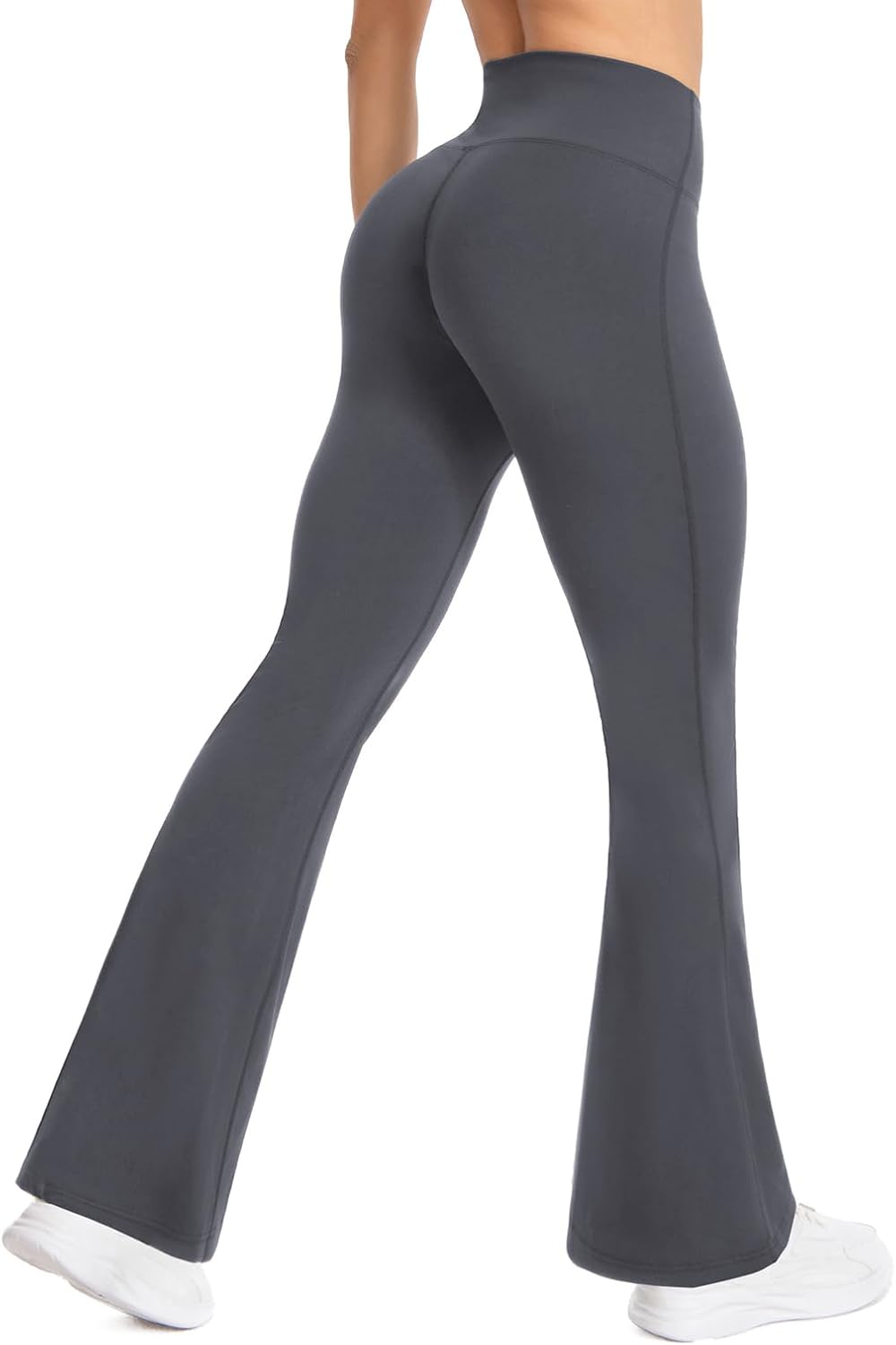 Women's High Waisted Flare Yoga Leggings Bell Bottom Active Pants Workout Tights - Image 2