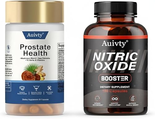 Paquete Vitality para hombres Refuerzo de óxido nítrico + apoyo para la salud de la próstata Energía, resistencia y función urinaria