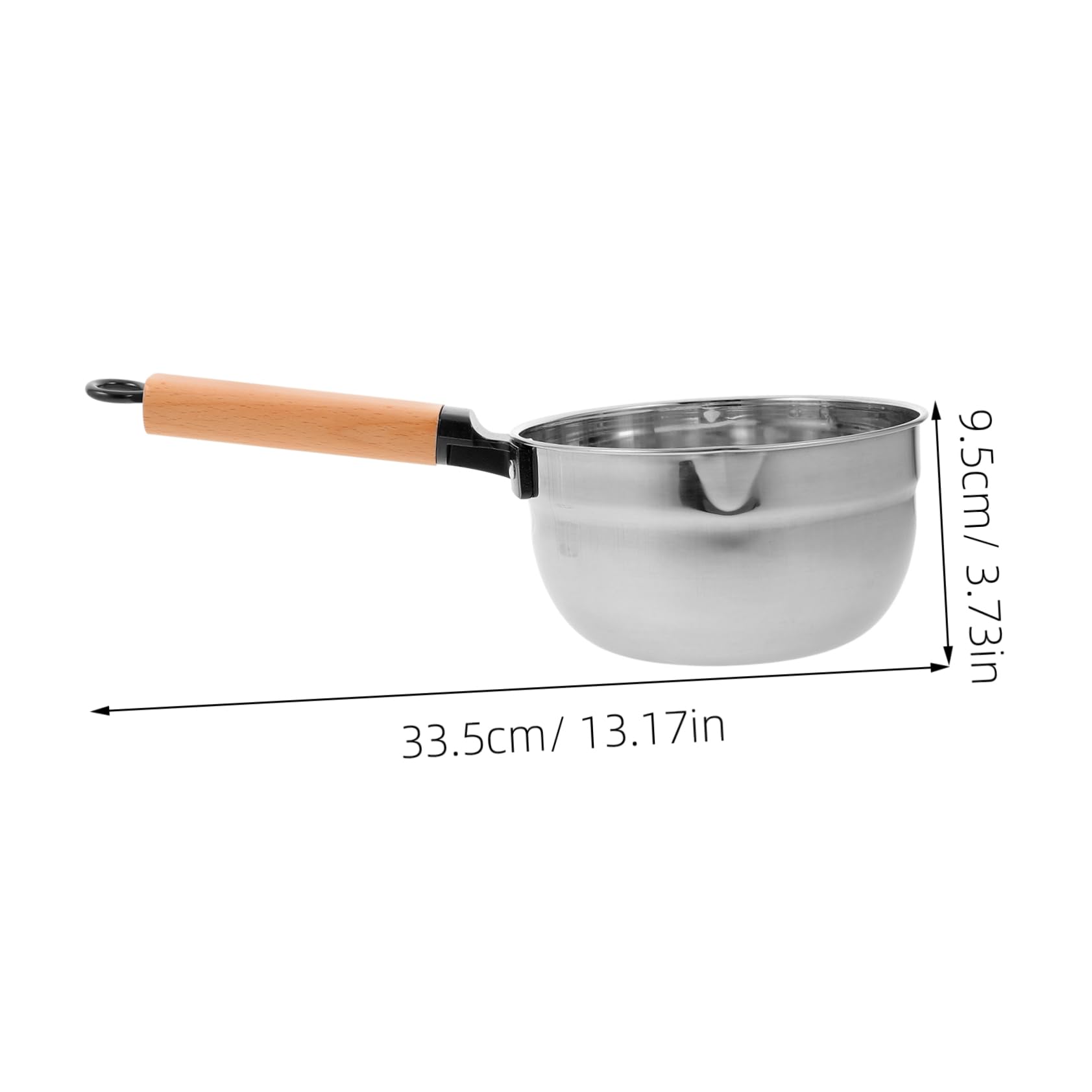 Louche Cuisine en Acier Inoxydable Manche en Bois, Ustensile Multifonctionnel et Finition Soignée pour Usage Domestique et Professionnel