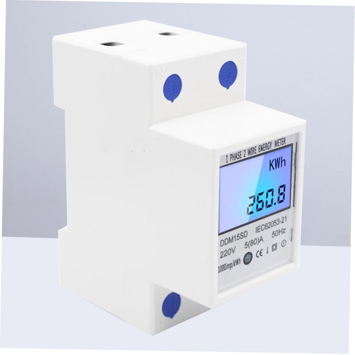 SEWACC Din Rail Voltage Meter Mini Energy Meter 220v 5-80a Ac Power Multifunction Wattmeter Rail Watt-Hour Meter