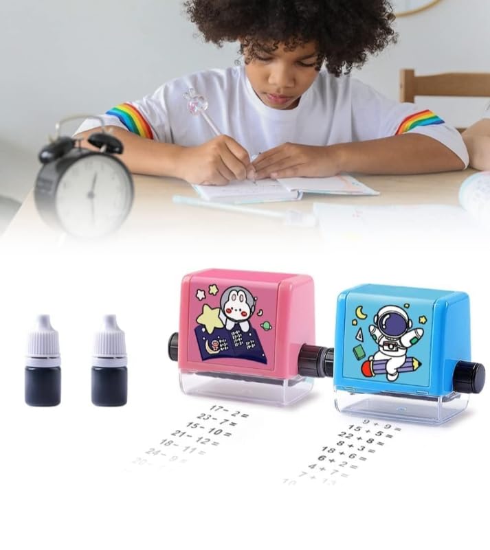 Maths Stamp Roller practic Addition and Substraction for Kids