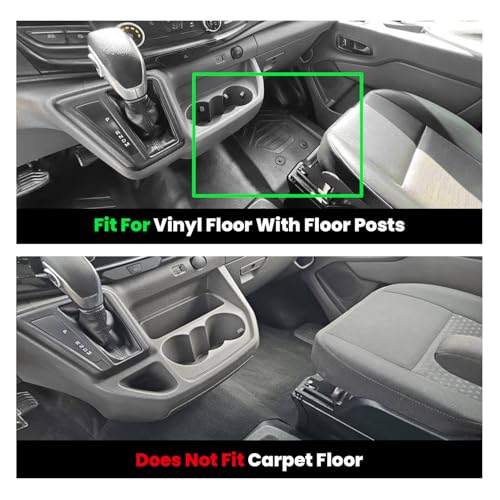 Image of LASFIT Floor Mats for Ford Transit 2022-2026 Vinyl Floor with Posts Only