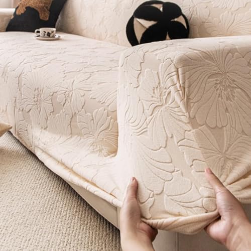 Funda elástica sofá 3 plazas gris claro para tapar manchas y roces 5